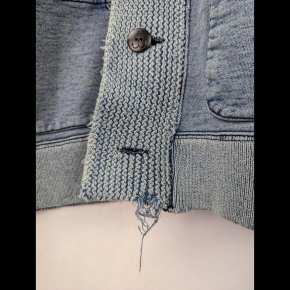 [SOLD] RRL DOUBLE RL Men's Sz XL Light Indigo Blue Shawl Collar Button Cardigan - Picture 11 of 12